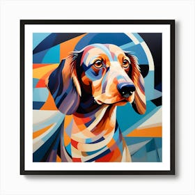 Abstract modernist dachshund dog 1 Art Print