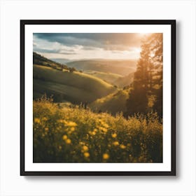 Sunset In The Valley 3 Art Print