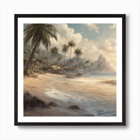 Tropical Beach Art Print