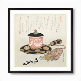 A Comparison Of Genroku Poems And Shells, Katsushika Hokusai 6 Art Print