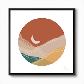 Desert Landscape Print.A fine artistic print that decorates the place. Art Print