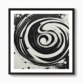 Black and White Abstract Art 33 Art Print