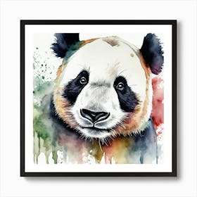 Panda Bear Watercolor Art Print