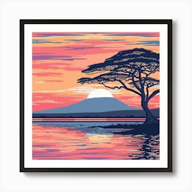 Sunset In Kenya 9 Art Print