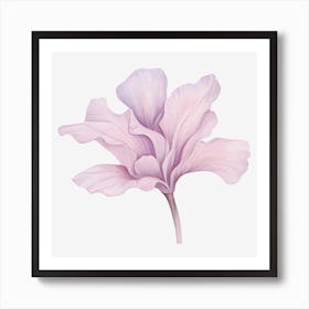 Watercolor Flower Isolated On Black Background Art Print