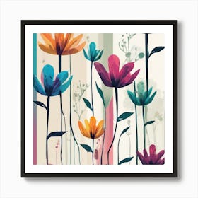 Colorful Flowers 1 Art Print