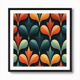 Abstract Floral Pattern 5 Art Print