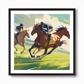 Horse Racing 1 Art Print