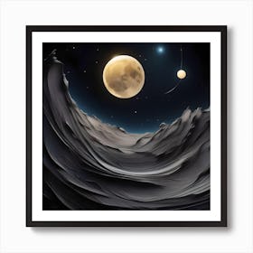 The moon Art Print