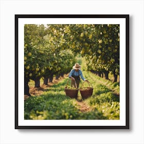 Pear Orchard Art Print