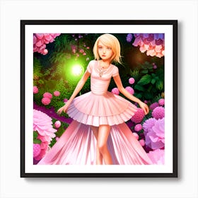 Flower girl Art Print