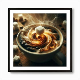 Coffee With Sugar Cubes 1 Art Print