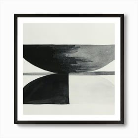 'Black And White Bowl' Art Print