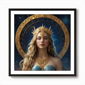 Aphrodite The Magic of Watercolor: A Deep Dive into Undine, the Stunningly Beautiful Asian Goddess Art Print