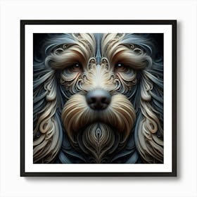 Fractal Dog 3 Art Print