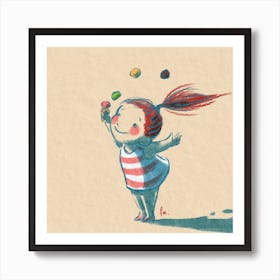 Windy Happiness Art Print