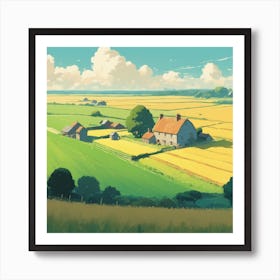 Farm In The Countryside 18 Art Print
