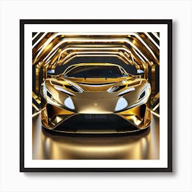 Golden Car 4 Art Print