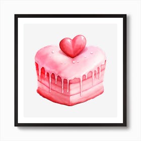 Valentine'S Day Cake 2 Art Print