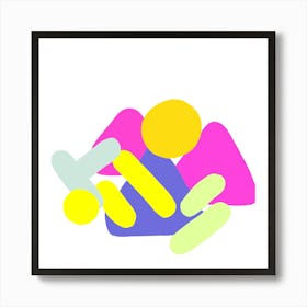 Vibrant Geometric Shapes Art Print