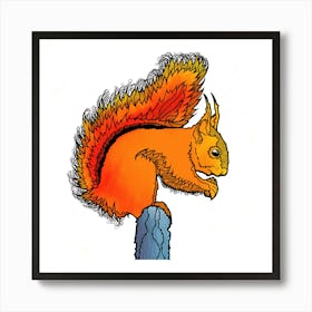 Red Squirrel Art Print