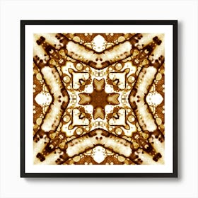 Coffee Abstract Pattern From Alcohol Ink 1 Art Print