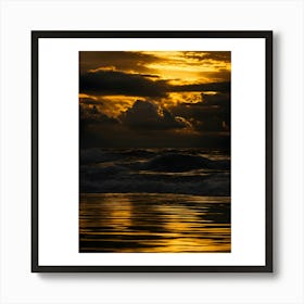 Sunset At The Beach 2 Art Print