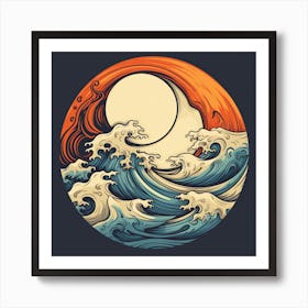 Great Wave Off Kanagawa 7 Art Print