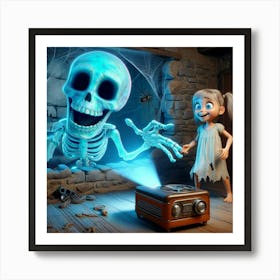 Skeleton In The Room Art Print