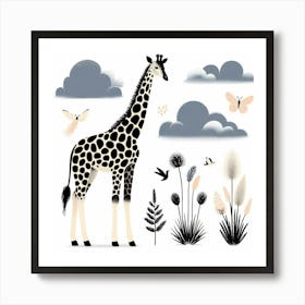 Illustration Giraffe 2 Art Print