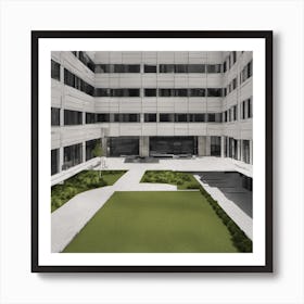 Courtyard Of Office Building Art Print