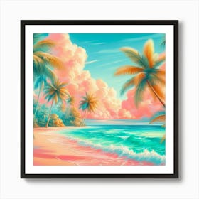 Beach Scene Art Print