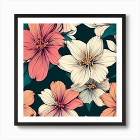 Floral Pattern 24 Art Print