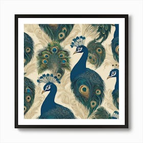 Peacocks 2 Art Print