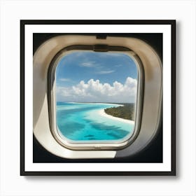 Airplane Window View Art Print