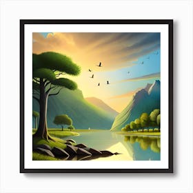 Butiful Africa landscape Art Print