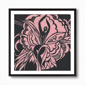 Flower Dancer Pink Art Print