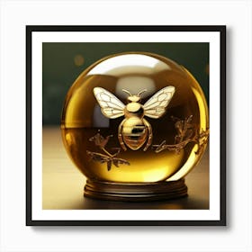 Bee In A Glass Ball 5 Art Print