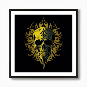 Skull Tattoo 1 Art Print