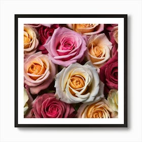 Colorful Roses Background 54 Art Print