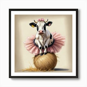 Ballet Cow 1 Art Print