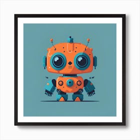 Little Robot Art Print