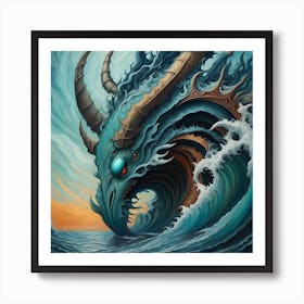 Dragon Of The Ocean Art Print