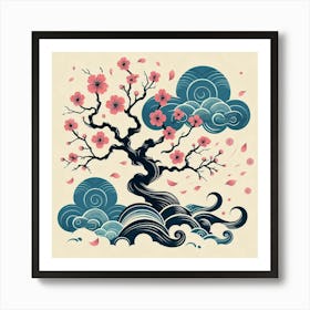 Cherry blossom tree Art Print