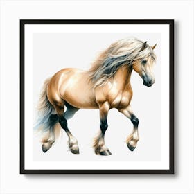 Horse With Long Mane 1 Art Print