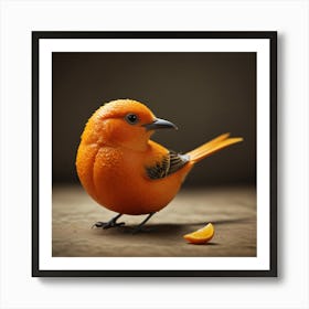 Orange Bird Art Print