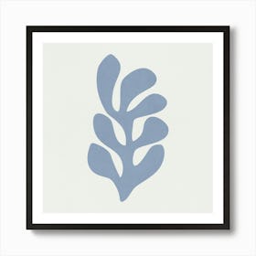 Matisse - Blue Leaf 02 Art Print