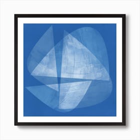 Blueprint Geo 3 Square Art Print