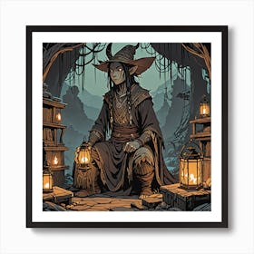 Wizard In The Woods Art Print