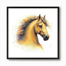 Golden Horse 10 Art Print